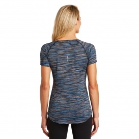 OGIO Endurance LOE326 Ladies Verge Crew - Electric Blue Space Dye
