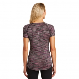 OGIO Endurance LOE326 Ladies Verge Crew - Fierce Coral Space Dye