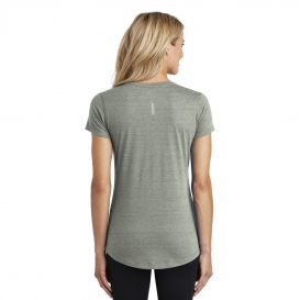 OGIO Endurance LOE337 Ladies Peak V-Neck Tee - Gear Grey Heather