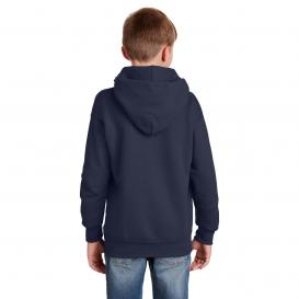 Hanes P470 Youth ComfortBlend EcoSmart Pullover Hooded Sweatshirt - Navy