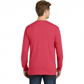 Port & Company PC099LS Beach Wash Garment-Dyed Long Sleeve Tee - Poppy