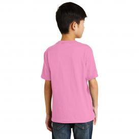 Port & Company PC55Y Youth Core Blend Tee - Candy Pink