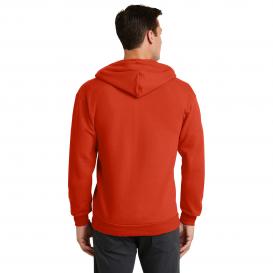 Port & Company PC78ZH Core Fleece Full-Zip Hooded Sweatshirt - Orange