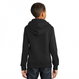 Port & Company PC850YH Youth Fan Favorite Fleece Pullover Hooded Sweatshirt - Jet Black