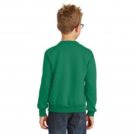 Port & Company PC90Y Youth Core Fleece Crewneck Sweatshirt - Kelly