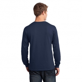Port & Company PC54LS Long Sleeve Core Cotton Tee - Navy