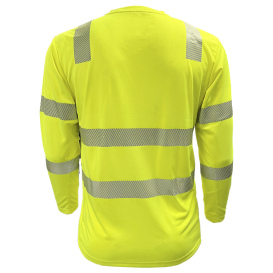 Reflective Apparel 204CMPS Type R Class 3 EcoChill Long Sleeve Safety Shirt - Yellow/Lime