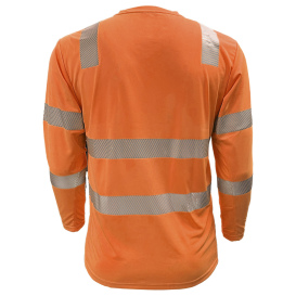 Reflective Apparel 204CMPS Type R Class 3 EcoChill Long Sleeve Safety Shirt - Orange