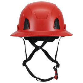 PIP 280-HP1491RV-FB Traverse ANSI Type II Full Brim Vented Safety Helmet - Red