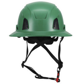 PIP 280-HP1491RVM-FB Traverse ANSI Type II Vented Full Brim Safety Helmet with Mips - Dark Green