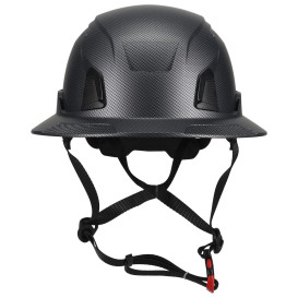 PIP 280-HP1491RVM-FB Traverse ANSI Type II Vented Full Brim Safety Helmet with Mips - Black Carbon