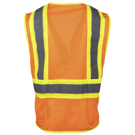 PIP 302-V210 Type R Class 2 Two-Tone Mesh Safety Vest - Orange