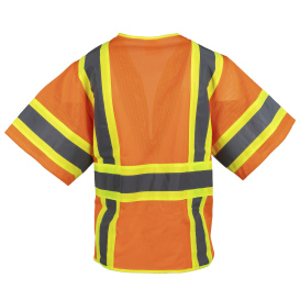 PIP 303-V310 Type R Class 3 Two-Tone Mesh Safety Vest - Orange