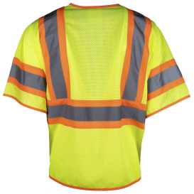 PIP 303-V505 Type R Class 3 Breakaway Two-Tone Mesh Safety Vest - Yellow/Lime