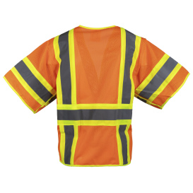PIP 303-V505 Type R Class 3 Breakaway Two-Tone Mesh Safety Vest - Orange