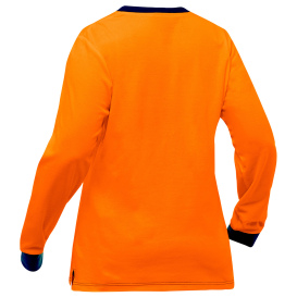 PIP 310W6118 Bisley Non-ANSI Women\'s Long Sleeve Safety Shirt - Orange
