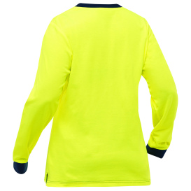 PIP 310W6118 Bisley Non-ANSI Women\'s Long Sleeve Safety Shirt - Yellow/Lime