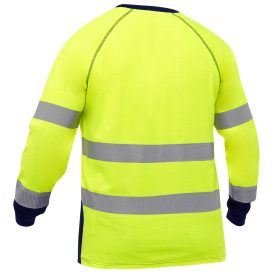 PIP 313M6118T Bisley Type R Class 3 Long Sleeve Safety Shirt - Yellow/Navy