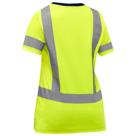PIP 313W1118H Bisley Type R Class 2 Women\'s Safety Shirt - Yellow/Lime