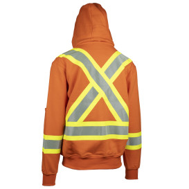 PIP 385-1226FR-O AR/FR Full Zip X-Back Hooded Sweatshirt  - Orange