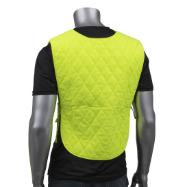 PIP 390-EZ102 EZ-Cool Tie Back Evaporative Cooling Safety Vest - Yellow/Lime