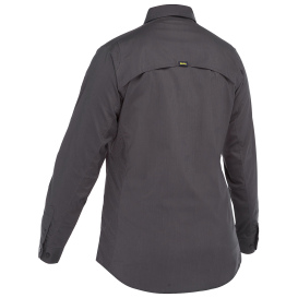 PIP 400W6490 Bisley Women\'s Long Sleeve Ripstop Work Shirt with X-Airflow - Gray