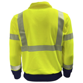 Reflective Apparel 605CT Type R Class 3 Safety Sweatshirt - Hi-Vis Yellow/Navy
