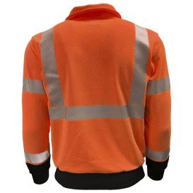 Reflective Apparel 605CT Type R Class 3 Safety Sweatshirt - Hi-Vis Orange/Black
