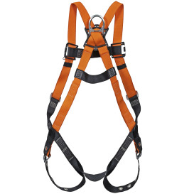 Miller T4700 Titan Full-Body Harness - Hi‑Viz Webbing - PFL/SRL Connector - Back D‑Rings - Tongue Leg Buckles