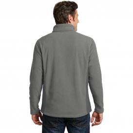 Port Authority F216 Colorblock Value Fleece Jacket - Deep Smoke/Battleship Grey