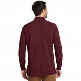 Port Authority K8000LS EZCotton Long Sleeve Polo - Maroon