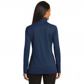 Port Authority L805 Ladies Vertical Texture Full-Zip Jacket - Regatta Blue/Iron Grey
