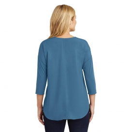 Port Authority LK5433 Ladies Concept 3/4-Sleeve Soft Split Neck Top ...