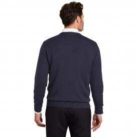 Port Authority SW300 Value V-Neck Sweater - Navy