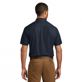 Port Authority W101 Short Sleeve Carefree Poplin Shirt - River Blue ...