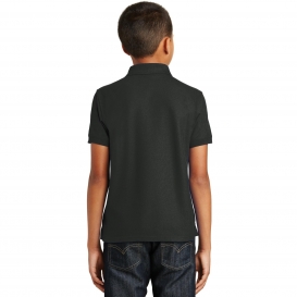 Port Authority Y100 Youth Core Classic Pique Polo - Deep Black
