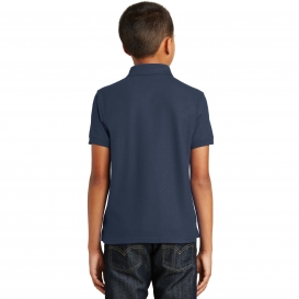 Port Authority Y100 Youth Core Classic Pique Polo - River Blue Navy