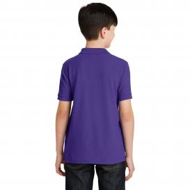 Port Authority Y500 Youth Silk Touch Polo - Purple