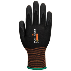 Portwest A373 Grip 18 Latex Sandy Gloves - Black