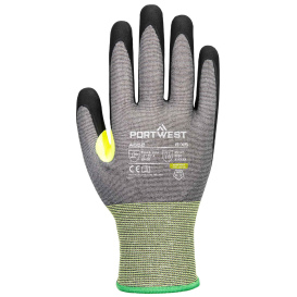 Portwest A652 CS Cut Nitrile Gloves - Gray/Black