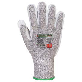 Portwest A674 CS AHR13 Leather Cut Gloves - Black