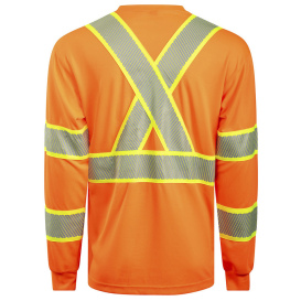 Portwest CA113 Hi-Vis X Back T-Shirt L/S - Orange