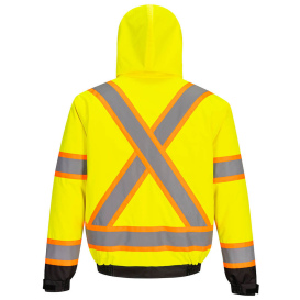 Portwest CA160 Hi-Vis X-Back Bomber Jacket - Yellow/Lime