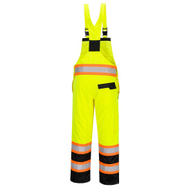 Portwest CA489 Hi-Vis Contrast Tape Winter Bib & Brace - Yellow/Black