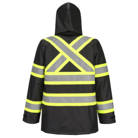 Portwest CB460 Iona X Back Contrast Winter Traffic Jacket - Black
