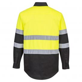 Portwest E066 Two Tone ANSI Long Sleeve Work Shirt - Yellow/Black