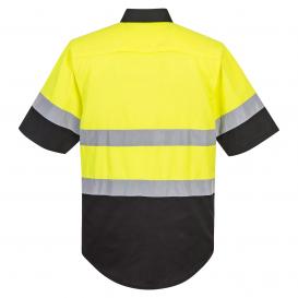Portwest E067 Two Tone Short Sleeve ANSI Work Shirt - Yellow/Black