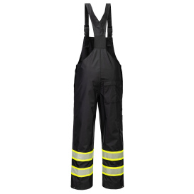 Portwest F488BKR Iona Plus Enhanced Rain Bib Overalls - Black