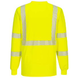 Portwest S195 Segmented Tape Long Sleeve T-Shirt - Yellow