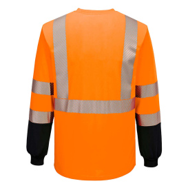 Portwest S197 Hi-Vis Segmented Tape Contrast T-Shirt Long Sleeve - Orange